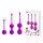 PRETTY LOVE 3 db-os Kegel ball szett - lila