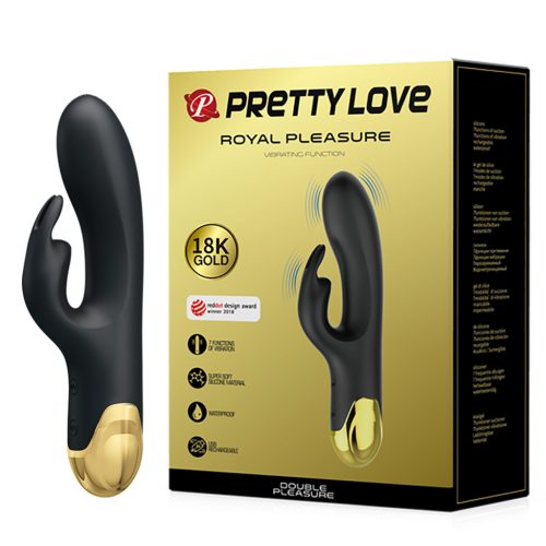 PRETTY LOVE Royal Pleasure csiklókaros G-pont vibrátor – 18K arannyal bevont luxus kivitel