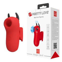 PRETTY LOVE Super Finger Magic Devil ujjvibrátor - piros