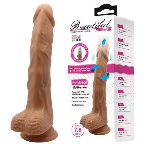 BAILE Beautiful Bodach tapadókorongos élethű vibráló dildó
