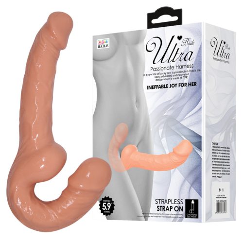 BAILE Ultra Strapless Strap-on kétvégű dildó