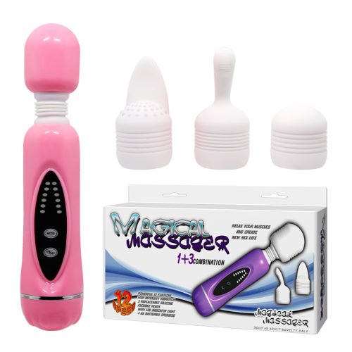 BAILE Magical Massager wand vibrátor 3 kiegészítő fejjel